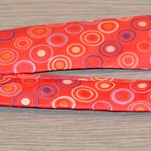 TED BAKER LONDON tie 100% Silk Geometrical Orange Designer